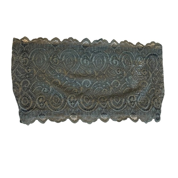 Free People Intimately Army Green Sheer Bandeau Strapless Bra Top XS S NWOT - Picture 6 of 7